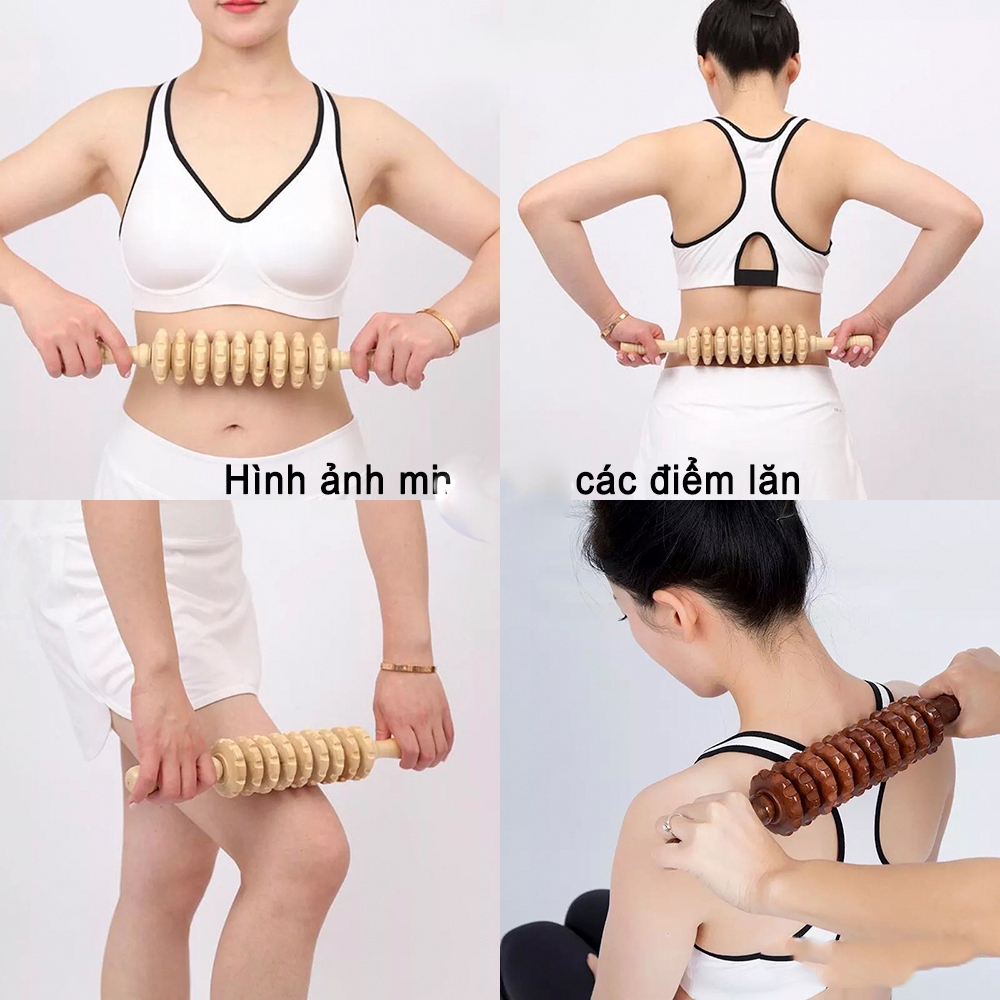 Cây Lăn Massage Gỗ 9 Răng Cao Cấp – Dụng Cụ Massage Toàn Thân Giảm Đau, Thư Giãn Cơ Bắp - Ảnh 5