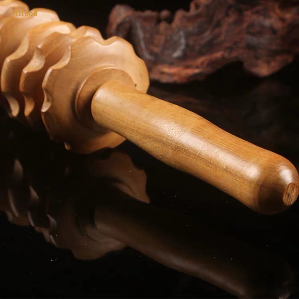 Cây Lăn Massage Gỗ 9 Răng Cao Cấp – Dụng Cụ Massage Toàn Thân Giảm Đau, Thư Giãn Cơ Bắp - Ảnh 2
