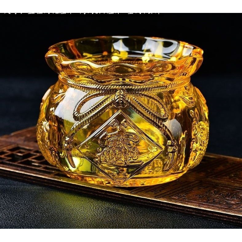 Hũ Vàng May Mắn Pha Lê Tụ Bảo Bồn Lưu Ly, Chiêu Lộc Tụ Tài ( HŨ VÀNG V123) - Ảnh 3