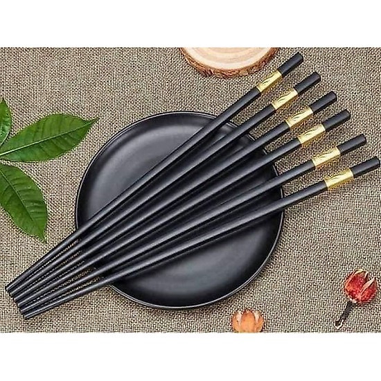 Combo 10 Đôi Đũa Viền Hộp Kim Sang Trọng - Ảnh 2