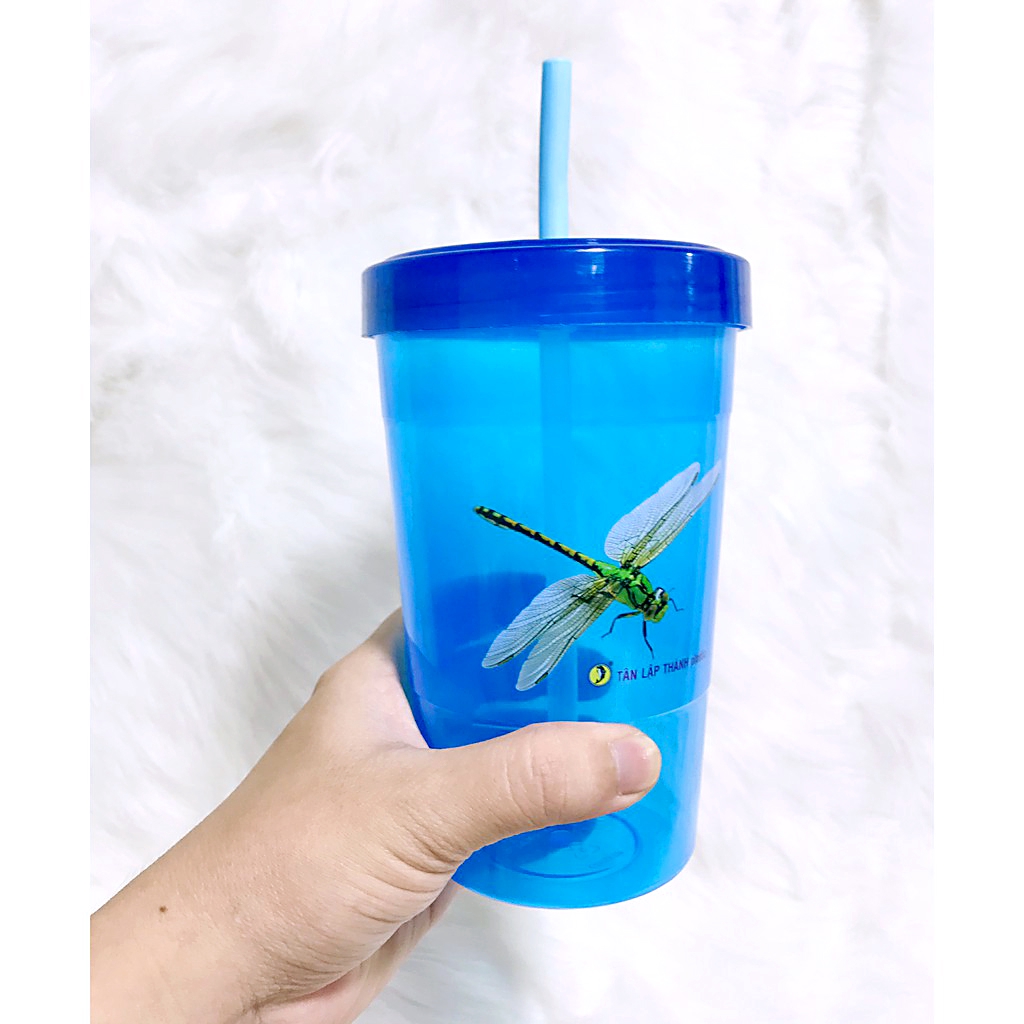 Ly Nhựa Có Kèm Ống Hút Và Nắp Đậy Tiện Lợi - Ảnh 4