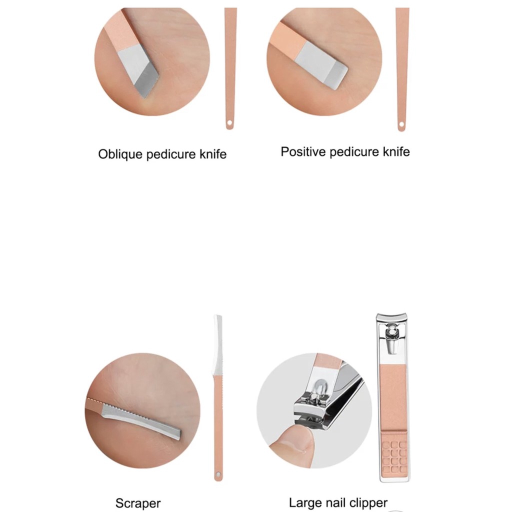 Bộ Dụng Cụ Bấm Móng Tay 18 món (Dụng cụ cắt móng, làm móng, ráy tai, mụn tiện dụng) - Ảnh 5