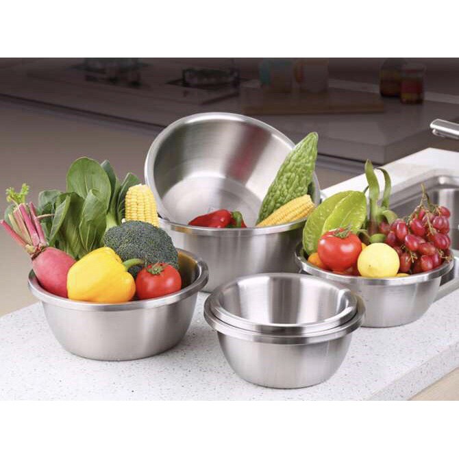 Thau Inox Lòng Sâu Hàng Cao Cấp Dày Dặn Đẹp Sang Trọng - 20cm - Ảnh 7