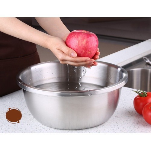 Thau Inox Lòng Sâu Hàng Cao Cấp Dày Dặn Đẹp Sang Trọng - 20cm - Ảnh 5