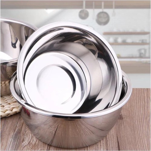 Thau Inox Lòng Sâu Hàng Cao Cấp Dày Dặn Đẹp Sang Trọng - 20cm - Ảnh 4