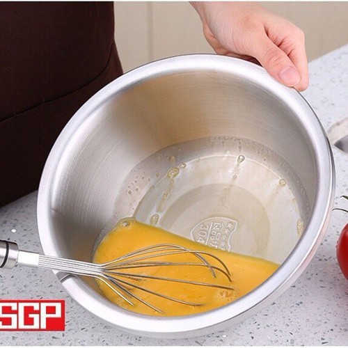 Thau Inox Lòng Sâu Hàng Cao Cấp Dày Dặn Đẹp Sang Trọng - 20cm