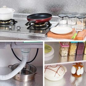 Cuộn 2 Mét Decal Giấy Dán Bếp Tráng Nhôm Cách Nhiệt 2m x 0.6m