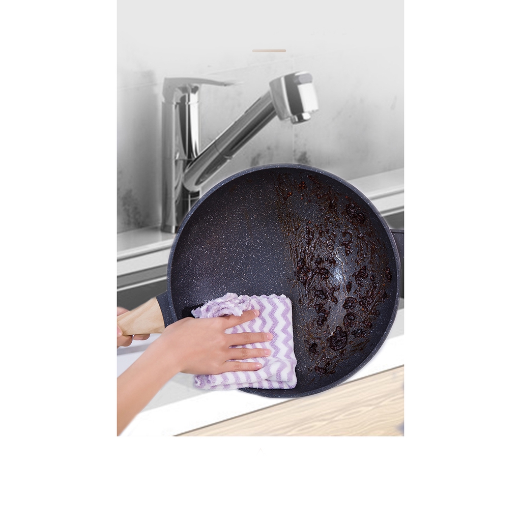 Combo 5 Khăn Lau Đa Năng Hàng Dày Mẫu Sọc Hút Nước Cực Mạnh -A02 - Ảnh 5