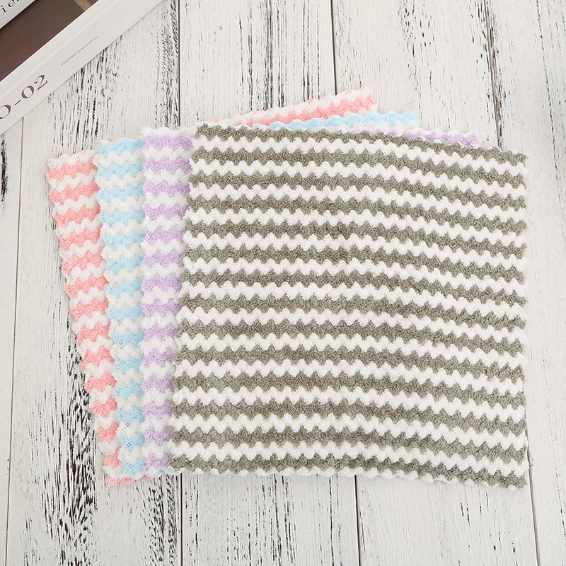 Combo 5 Khăn Lau Đa Năng Hàng Dày Mẫu Sọc Hút Nước Cực Mạnh -A02 - Ảnh 2