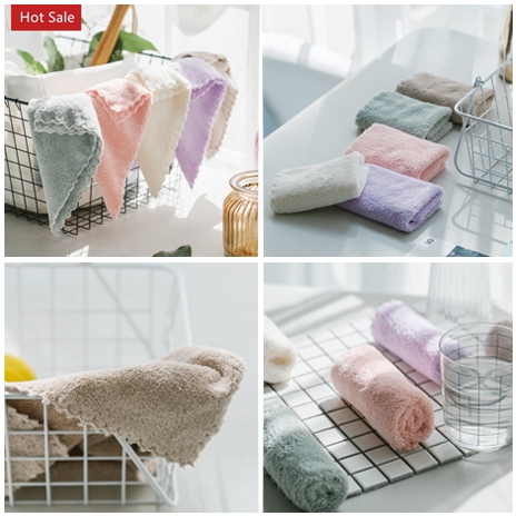 Combo 5 Khăn Lau Chén Bát Đa Năng, Khăn lau chùi nhà bếp sạch mượt dễ giặt sạch, thấm hút cực tốt - Ảnh 4