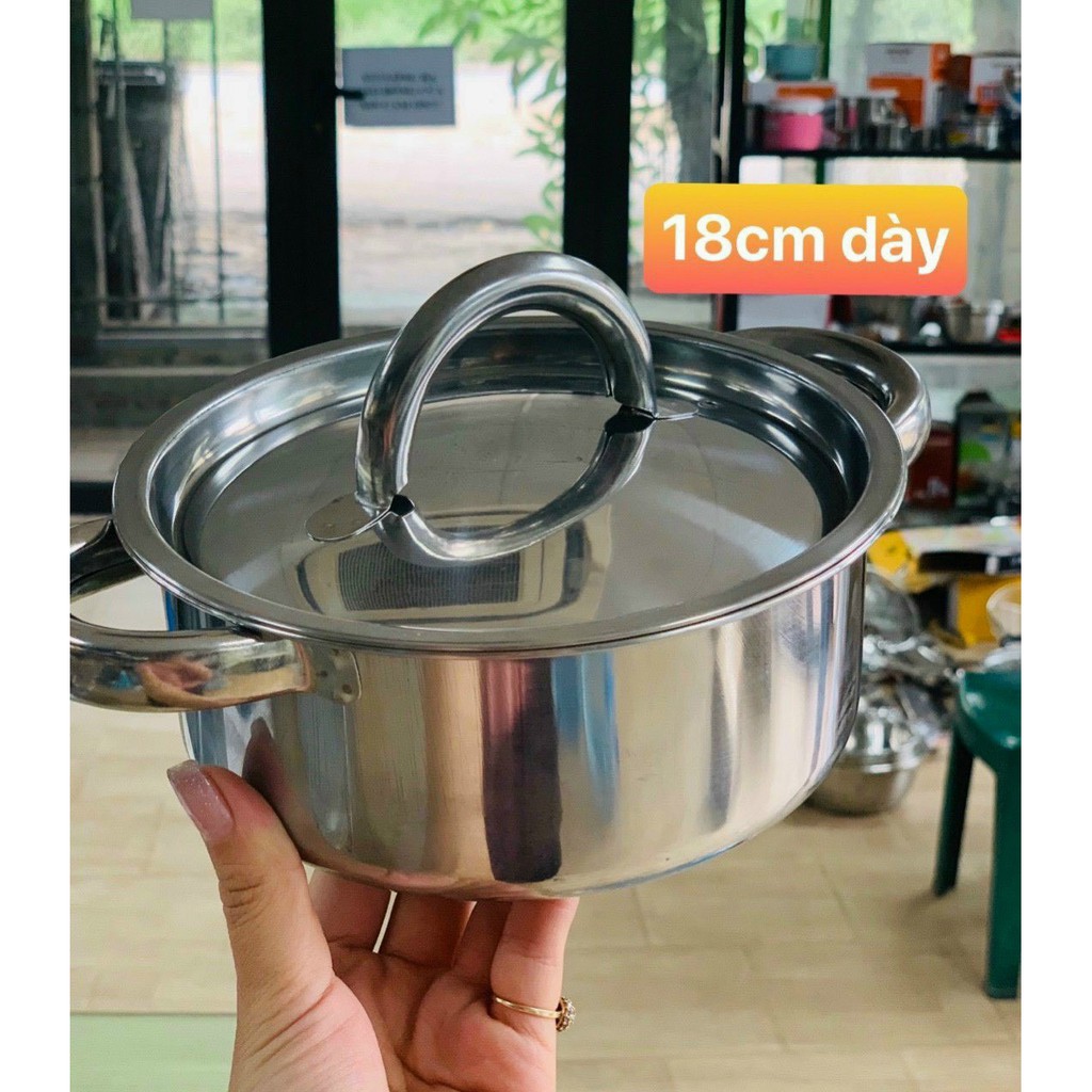 Nồi Inox 18cm mini nhỏ gọn tiện lợi -N18 - Ảnh 5