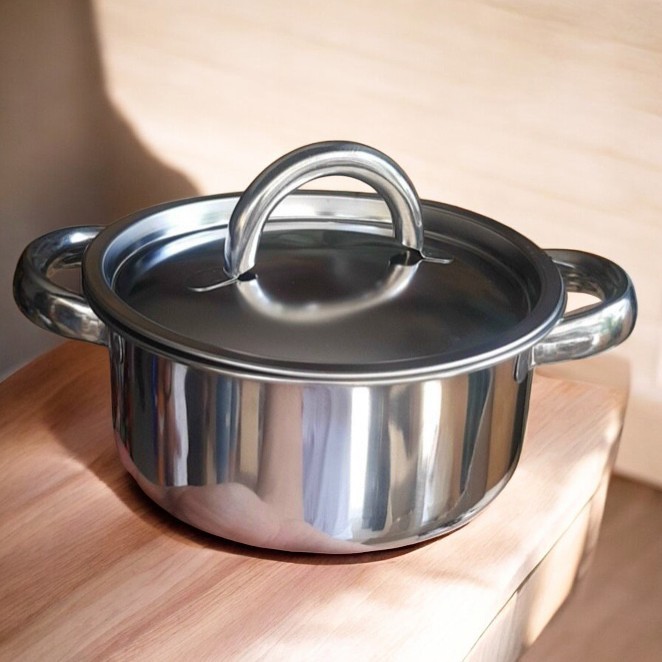 Nồi Inox 18cm mini nhỏ gọn tiện lợi -N18 - Ảnh 4