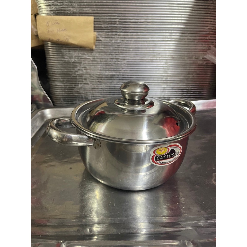 Nồi Inox 18cm mini nhỏ gọn tiện lợi -N18 - Ảnh 3