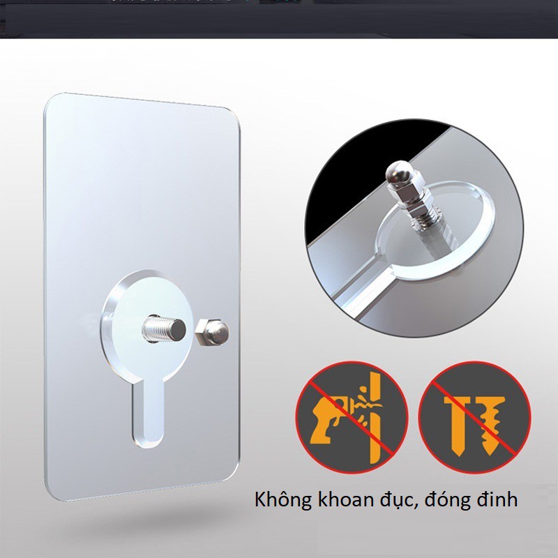 (SET 2) Miếng Dán Tường Ốc Vít cường lực giúp gắn giá kệ không cần khoan tường - Ảnh 6