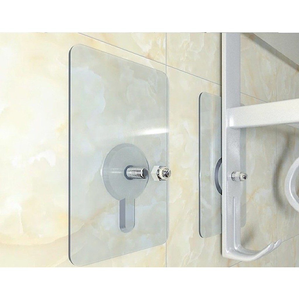 (SET 2) Miếng Dán Tường Ốc Vít cường lực giúp gắn giá kệ không cần khoan tường - Ảnh 4