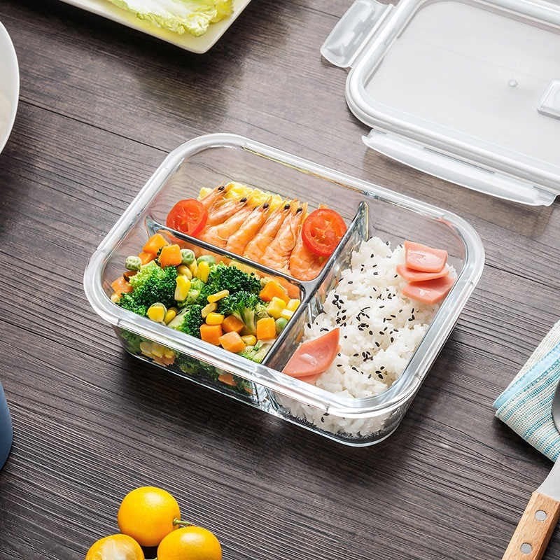 Hộp Đựng Thức Ăn Thủy Tinh 3 Ngăn Cao Cấp - Ảnh 5