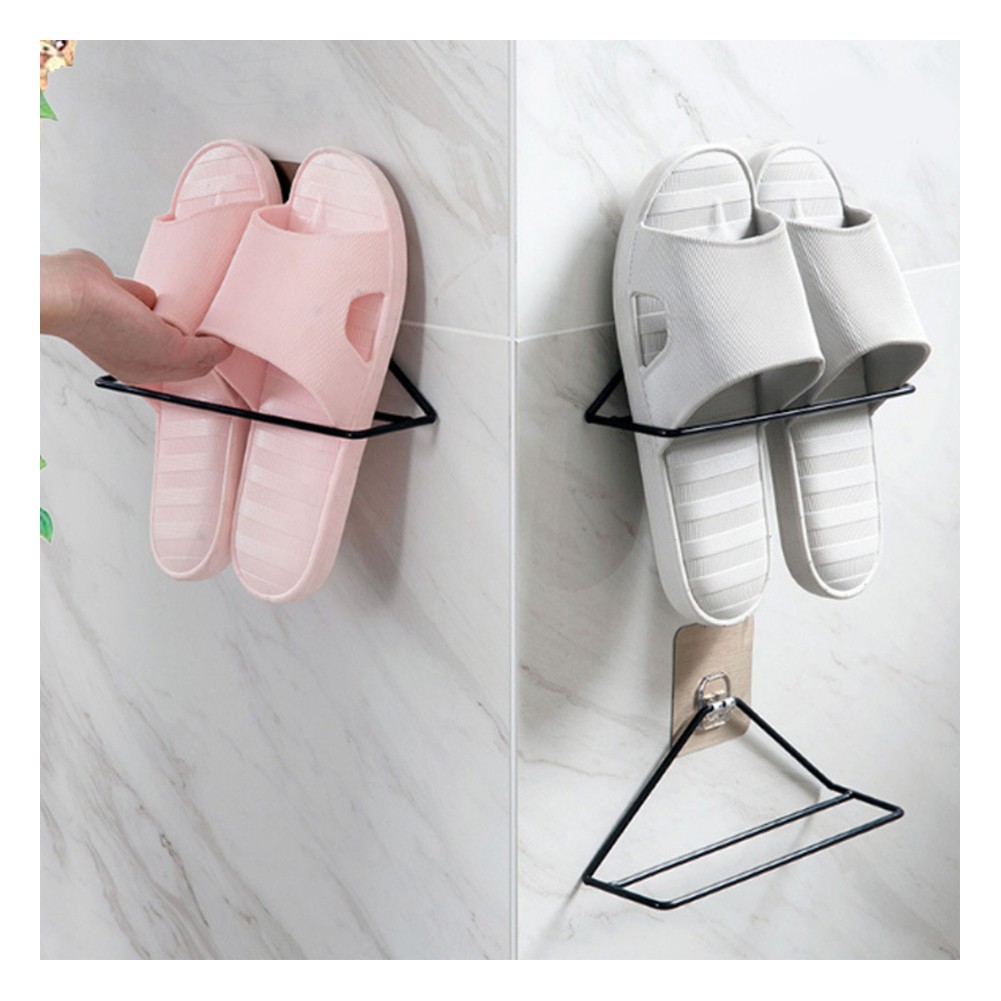 Kệ Treo Dép Khung Sắt Dán Tường Tiết Kiệm Không Gian - Ảnh 9