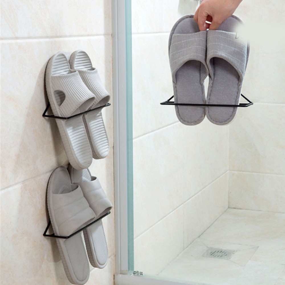 Kệ Treo Dép Khung Sắt Dán Tường Tiết Kiệm Không Gian - Ảnh 8