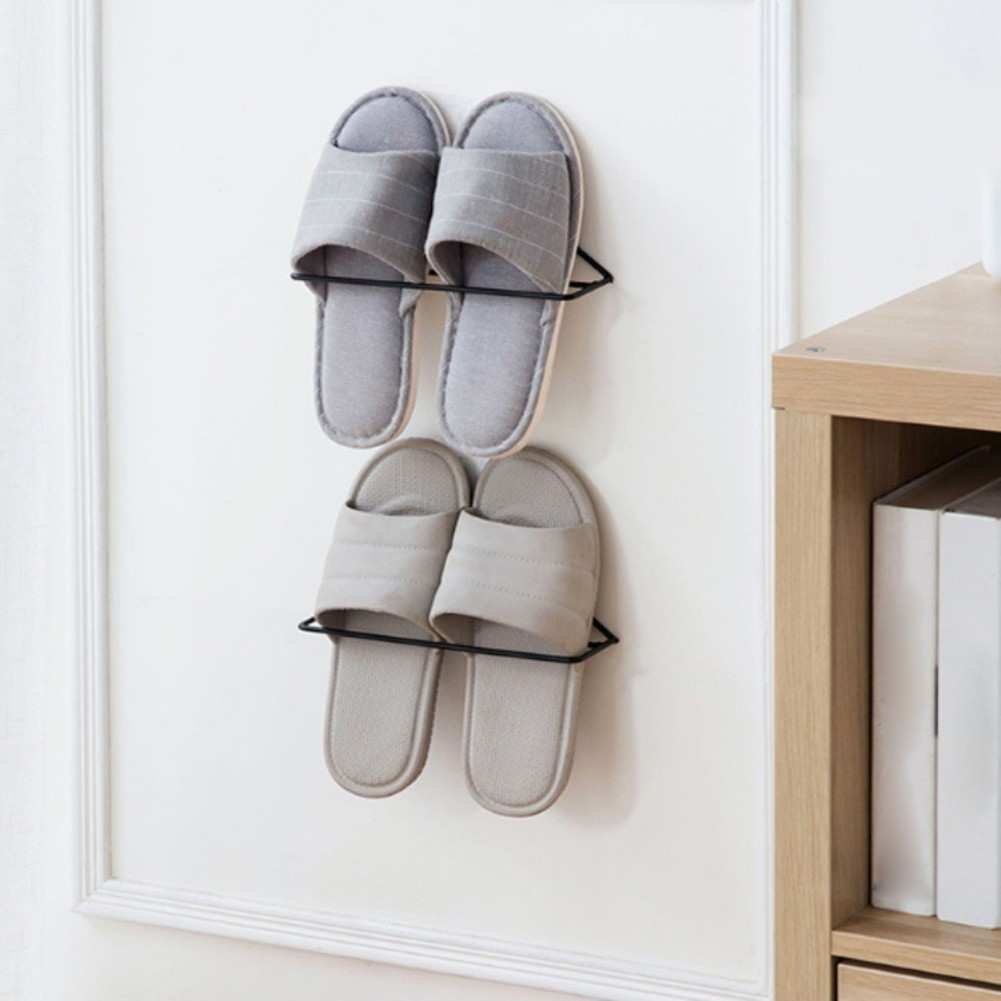 Kệ Treo Dép Khung Sắt Dán Tường Tiết Kiệm Không Gian - Ảnh 6