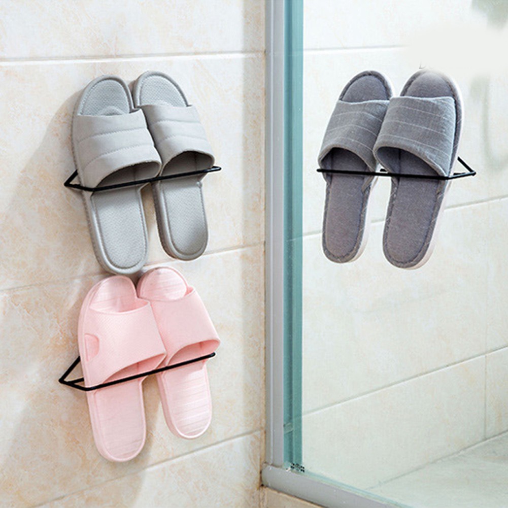 Kệ Treo Dép Khung Sắt Dán Tường Tiết Kiệm Không Gian - Ảnh 5