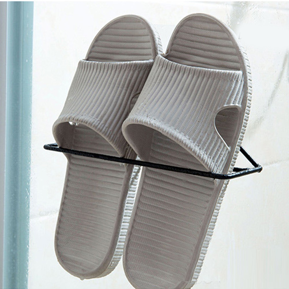 Kệ Treo Dép Khung Sắt Dán Tường Tiết Kiệm Không Gian - Ảnh 4