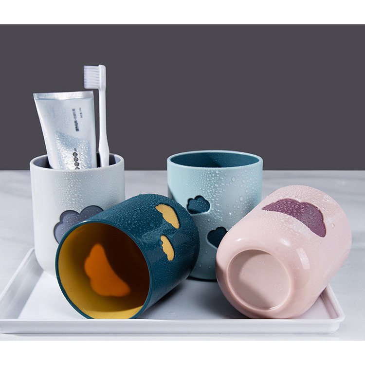 Cốc Uống Nước đựng bàn chải hình Đám Mây -C2 - Ảnh 3