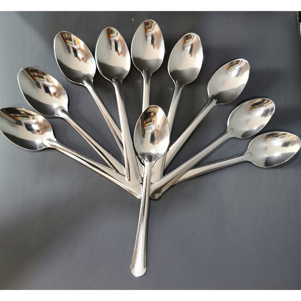Combo 10 Muỗng inox cán dài - muỗng soup cán dài inox ( 10 cái )