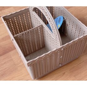 Giỏ nhựa vuông 3 Ngăn, giỏ đựng phụ kiện tiện lợi